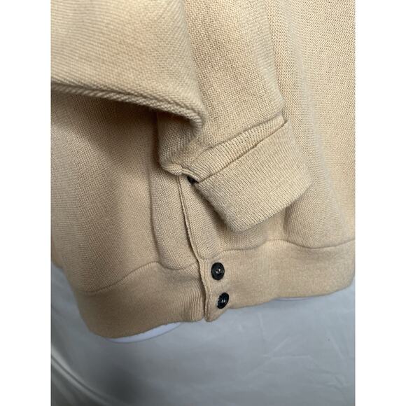 Steeplechase Grandpa Cardigan Sweater Men XL 70s Beige Orlon Acrylic Made USA - Picture 4 of 6